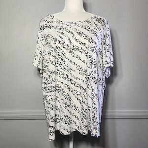 Simply Vera Basic Striped Leopard Sprinkle Minimalist Soft Patterned Top
